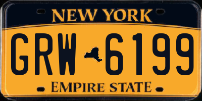 NY license plate GRW6199