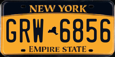 NY license plate GRW6856
