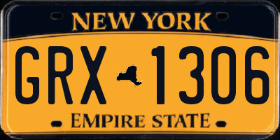 NY license plate GRX1306