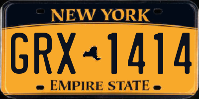 NY license plate GRX1414