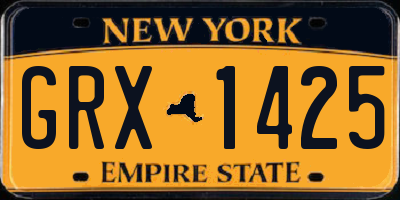 NY license plate GRX1425