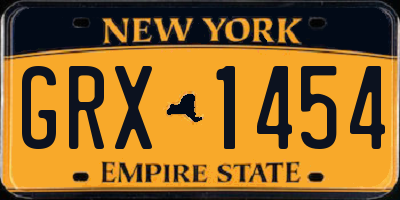 NY license plate GRX1454
