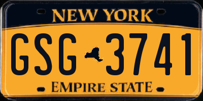 NY license plate GSG3741