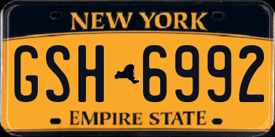 NY license plate GSH6992
