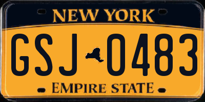 NY license plate GSJ0483