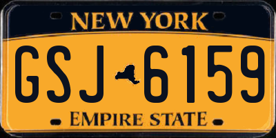 NY license plate GSJ6159