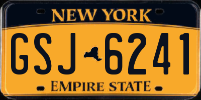 NY license plate GSJ6241