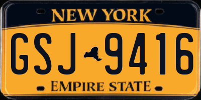 NY license plate GSJ9416