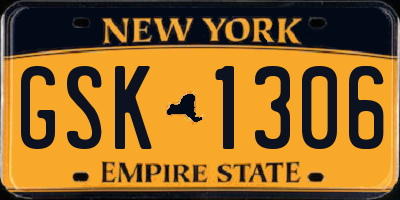 NY license plate GSK1306