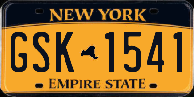 NY license plate GSK1541