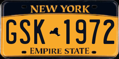 NY license plate GSK1972