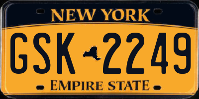 NY license plate GSK2249