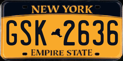 NY license plate GSK2636