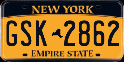 NY license plate GSK2862