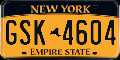 NY license plate GSK4604