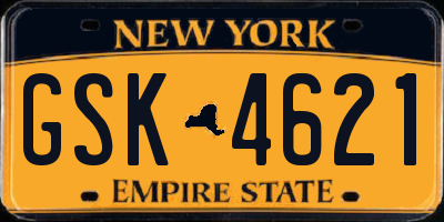 NY license plate GSK4621