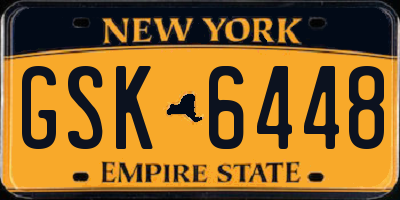 NY license plate GSK6448