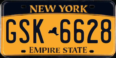 NY license plate GSK6628