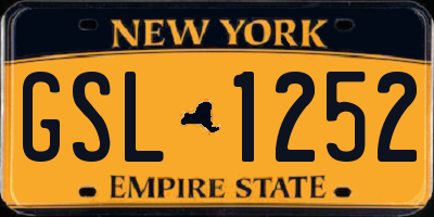 NY license plate GSL1252