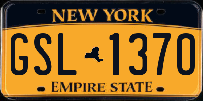NY license plate GSL1370