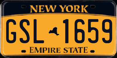 NY license plate GSL1659