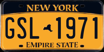 NY license plate GSL1971