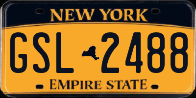 NY license plate GSL2488