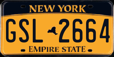 NY license plate GSL2664