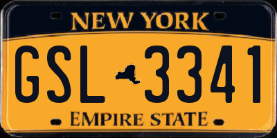 NY license plate GSL3341