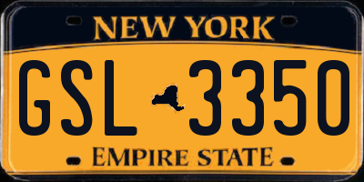 NY license plate GSL3350
