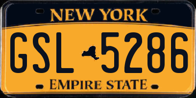 NY license plate GSL5286