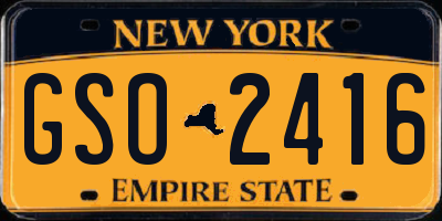 NY license plate GSO2416