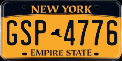 NY license plate GSP4776