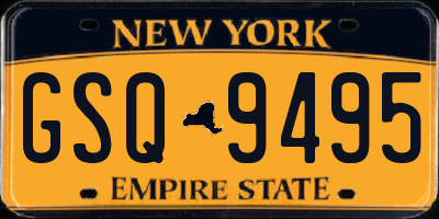 NY license plate GSQ9495
