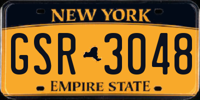 NY license plate GSR3048