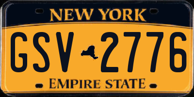 NY license plate GSV2776