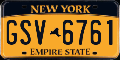 NY license plate GSV6761