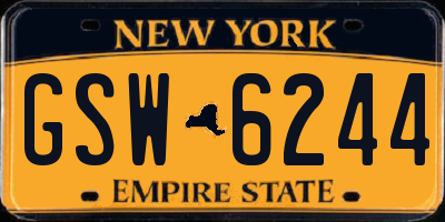 NY license plate GSW6244