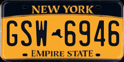 NY license plate GSW6946