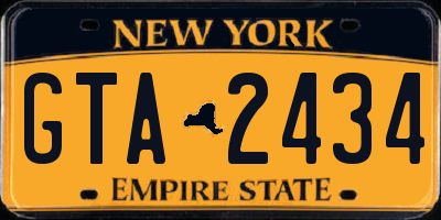 NY license plate GTA2434