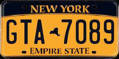 NY license plate GTA7089