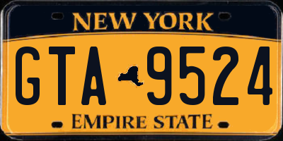 NY license plate GTA9524