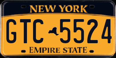 NY license plate GTC5524