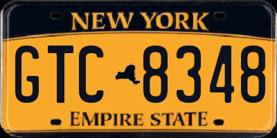 NY license plate GTC8348