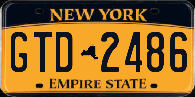 NY license plate GTD2486