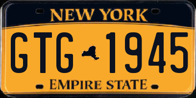 NY license plate GTG1945