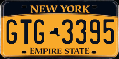 NY license plate GTG3395