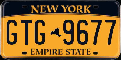 NY license plate GTG9677
