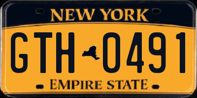 NY license plate GTH0491