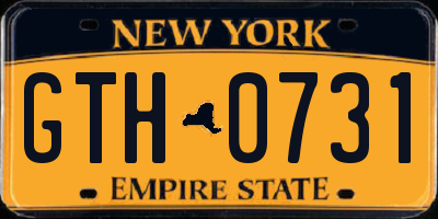 NY license plate GTH0731
